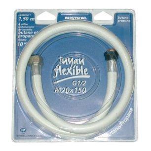 Tuyau gaz butane propane à visser - 1,5 m - MISTRAL GAZ