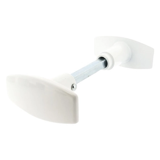 Bouton double carré de 6/7 aluminium blanc - ALPERTEC