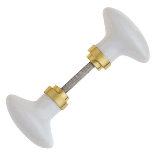 Ensemble boutons de porte olive porcelaine blanc - ALPERTEC