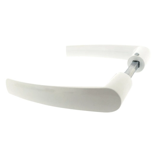 Bequille double carré de 6 aluminium blanc - ALPERTEC