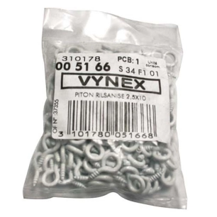 Piton à vis rilsanisé 2.5x10 vrac x200 - VYNEX