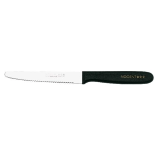 Couteau de table 11 cm cranté Noir - Classic - NOGENT