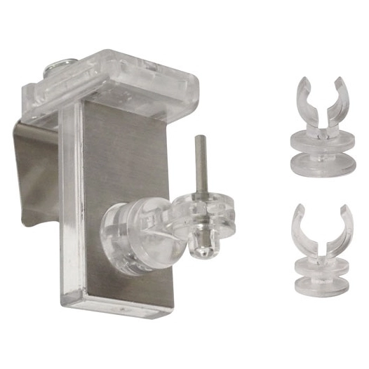 supports clipvit 3 en 1 translucide/chrome x2 - MOBOIS