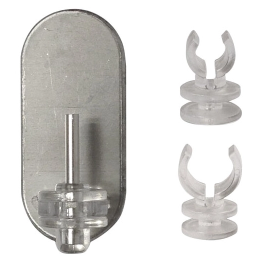 pitons adhesifs neofix 3 en 1 translucide/chrome x2 - MOBOIS