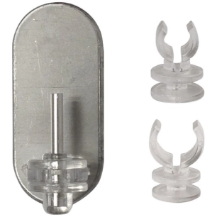 pitons adhesifs neofix 3 en 1 translucide/chrome x2 - MOBOIS