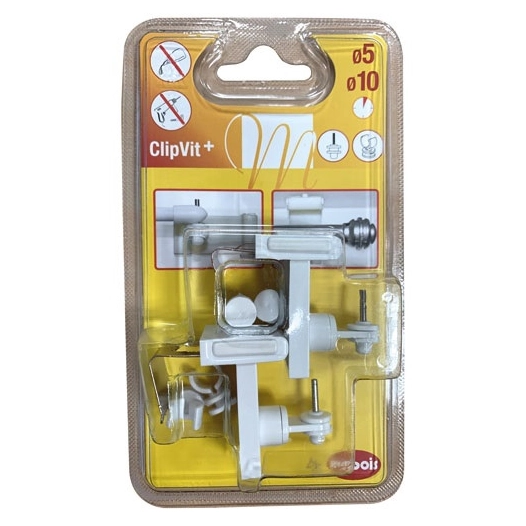 Supports clip vit 3 en 1 blanc X2 - MOBOIS
