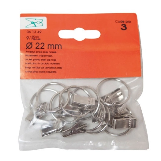 Anneau pince nickelé d.22 x9 sc - VYNEX
