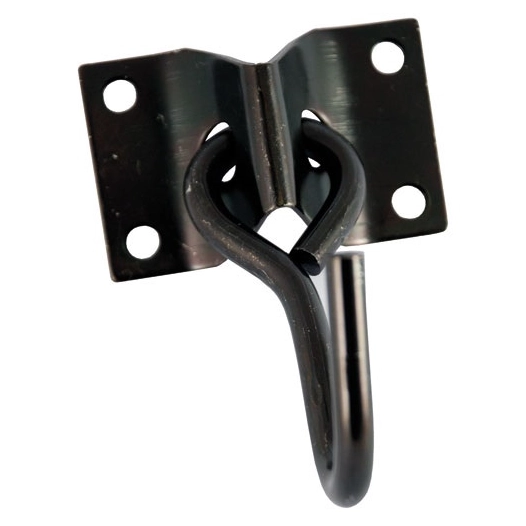 Crochet mobile acier zingué noir Ø7mm platine 70x45mm uc1 - CHAPUIS