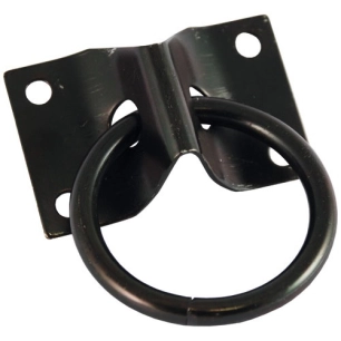 Platine 70x45mm avec anneau acier zingué noir Ø7mm uc1 - CHAPUIS