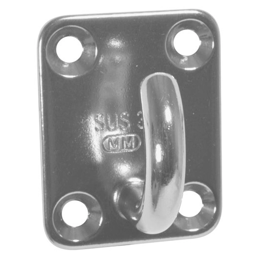 Platine rectangulaire 35x40mm crochets ouverts Øfil 6mm uc2 - CHAPUIS