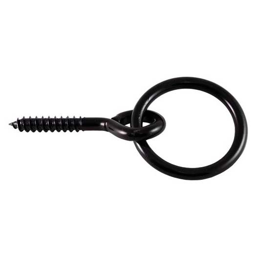 Anneau écurie vis acier zingué noir Ø7x50mm uc1 - CHAPUIS
