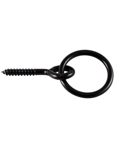 Anneau écurie vis acier zingué noir Ø7x50mm uc1 - CHAPUIS