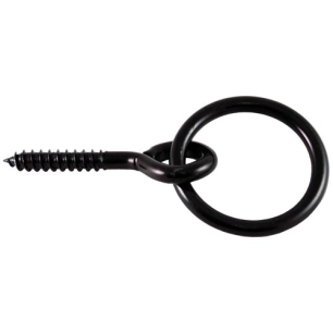 Anneau écurie vis acier zingué noir Ø7x50mm uc1 - CHAPUIS