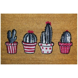 Tapis coco naturel cactus 40x60cm - IDMAT
