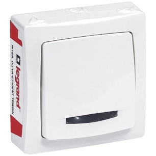 Asl interrupteur simple blanc avec témoin - LEGRAND