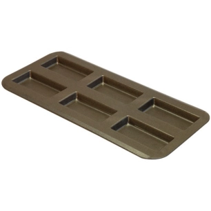 Plaque 6 financiers - Acier antiadhérent - GOBEL