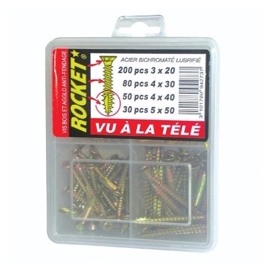 Vis rocket coffret de 360p. assorties - VYNEX