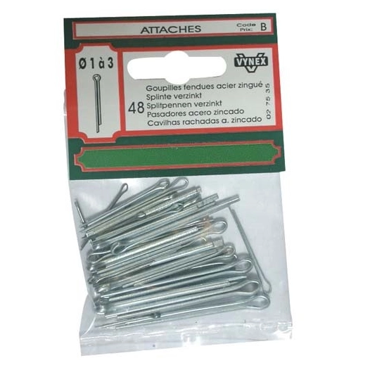 Goupilles assorties d.1 à 3mm - VYNEX