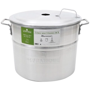 Stérilisateur aluminium 25 litres 6 bocaux 1l le pratique - LE PRATIQUE