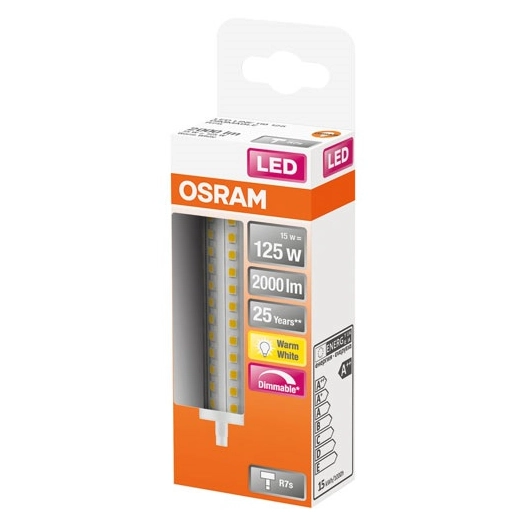 Led crayon 118mm variable 15w r7s chaud boite de 1 - OSRAM