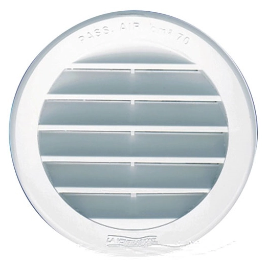 Grille ronde à encastrer avec mousti. d.130mm 70cm² blc sach - AUTOGYRE