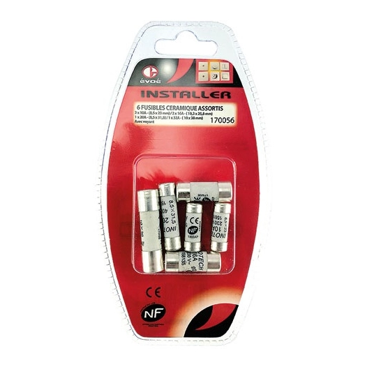 Carte de fusibles assortis à voyant 10/16/20/32A - EVOE