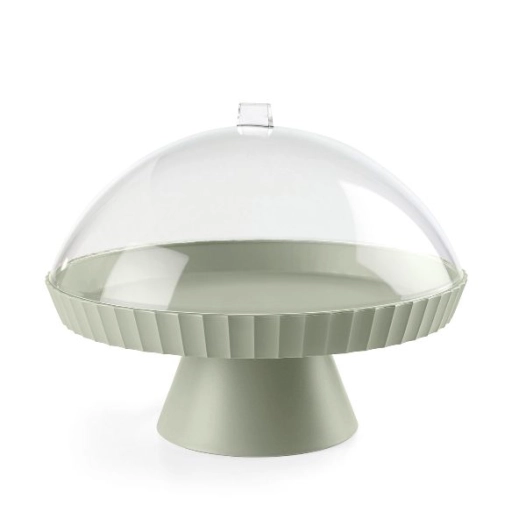 Support à gâteaux 30 cm + cloche + pelle à tarte Kaki - Paestum Agora - BLIM PLUS