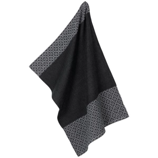 4 Torchon 50 x 70 cm Carreaux Noirs - Gianna - KELA