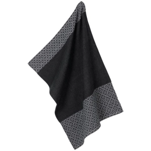 4 Torchon 50 x 70 cm Carreaux Noirs - Gianna - KELA