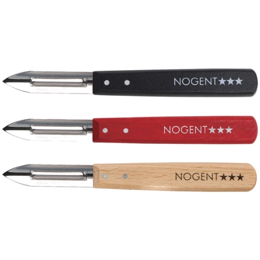 Boîte 20 éplucheurs 2 tranchants Noir / Rouge / Hêtre - Classic Bois - NOGENT
