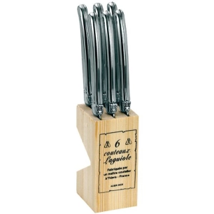 Bloc 6 couteaux à steak inox Laguiole - JEAN DUBOST