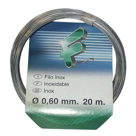 Fil inox 0.6mm rouleau 20m sc - FILOMAT