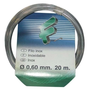 Fil inox 0.6mm rouleau 20m sc - FILOMAT