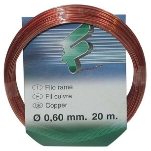 Fil cuivre 0.6mm rouleau 20m sc - FILOMAT