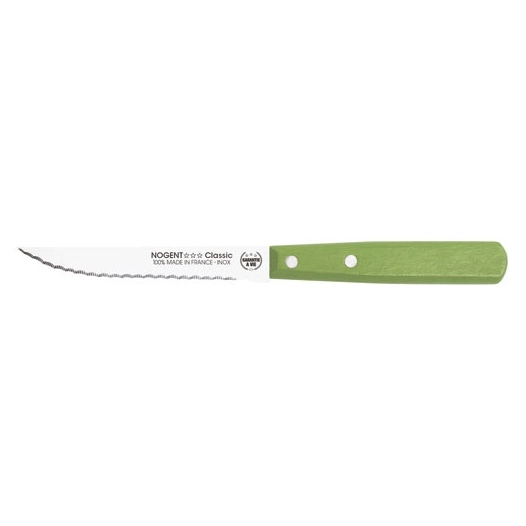 20 Couteau à steak 11 cm Vert Olive - Classic Bois - NOGENT