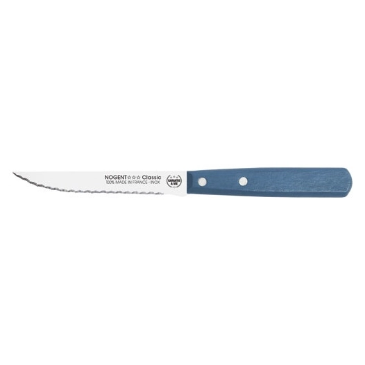 20 Couteau à steak 11 cm Bleu Paon - Classic Bois - NOGENT