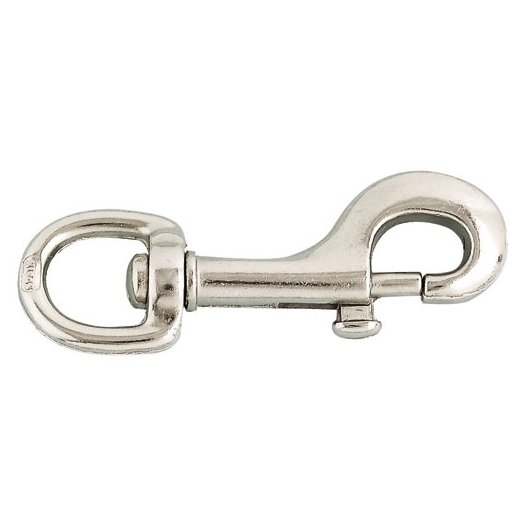 Mousqueton pompe zamak nickelé long.110mm blister 1 - CHAPUIS