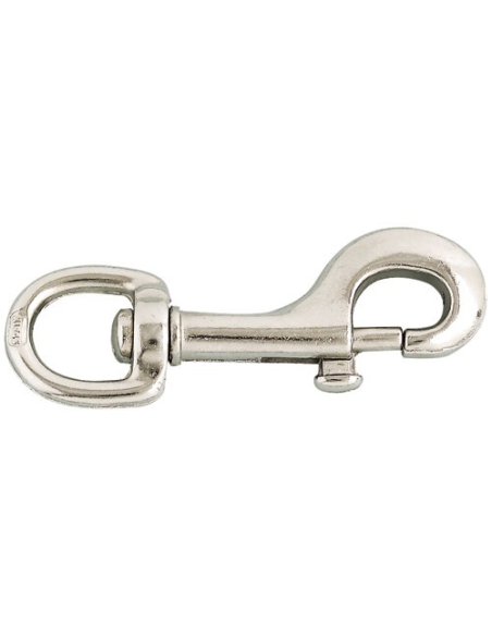Mousqueton pompe zamak nickelé long.110mm blister 1 - CHAPUIS