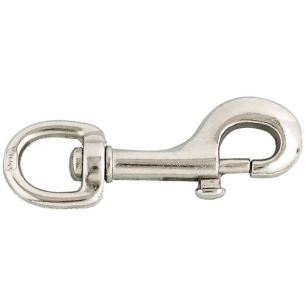 Mousqueton pompe zamak nickelé long.110mm blister 1 - CHAPUIS