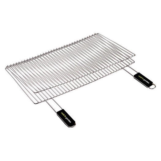 Grille double rectangulaire 60x40cm manche soft touch - COOK IN GARDEN