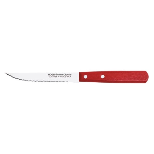 20 Couteau à steak 11 cm Rouge Cerise - Classic Bois - NOGENT