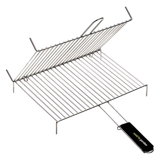 Grille à pieds double 40x30cm 1 poignée soft touch - COOK IN GARDEN
