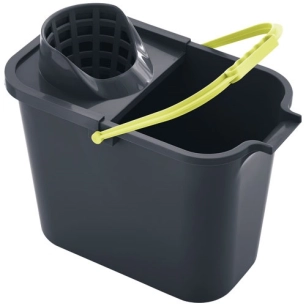 Seau avec essoreur rectangulaire 12 litres gris - MERY