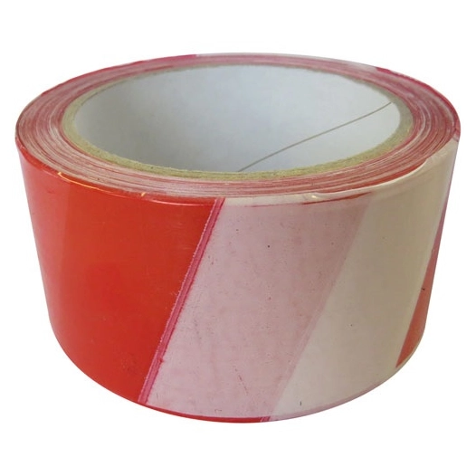 Rubalise de signalisation blanc/rouge 50mmx100m - GEKO