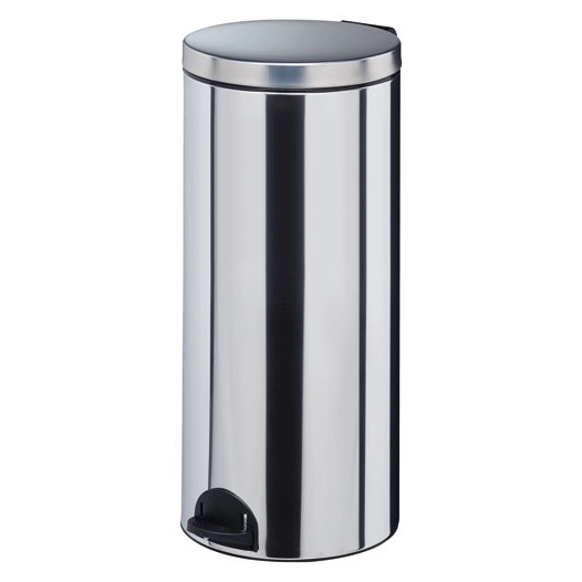 Poubelle à pédale 30 L Inox - Élora - ROSSIGNOL