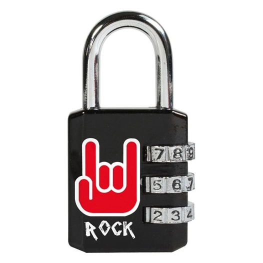 Cadenas 3 chiffres imprimé rock 30 mm - MASTER LOCK