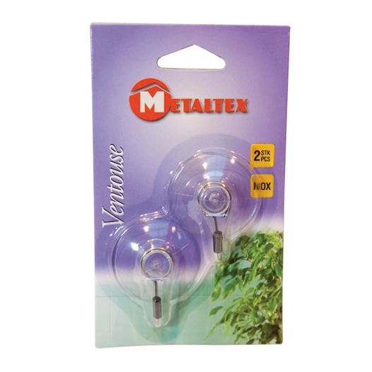 Lot 2 crochets ventouse Transparents - METALTEX