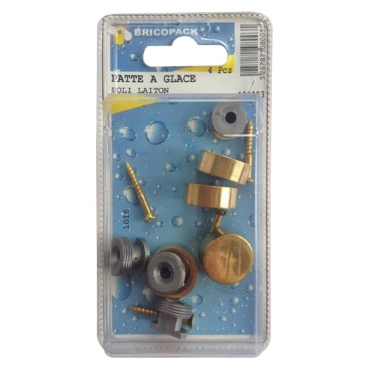 Patte à glace poli en laiton blister - BRICOPACK