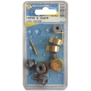 Patte à glace poli en laiton blister - BRICOPACK