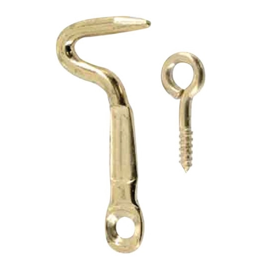 Crochet demi rond acier laitonné 3.5x25 sc - VYNEX